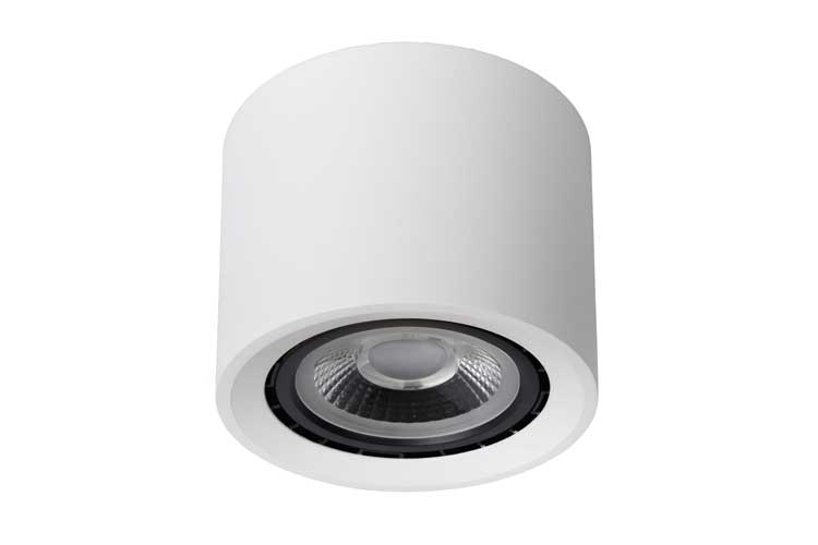 Lucide FEDLER - Plafondspot - Ø 12 cm - LED Dim to warm - GU10 - 1x12W 3000K/2200K - Wit