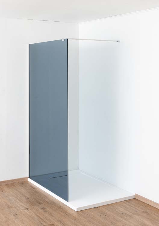 Inloopdouche Anais grijs glas met chroom profielset 137x200cm