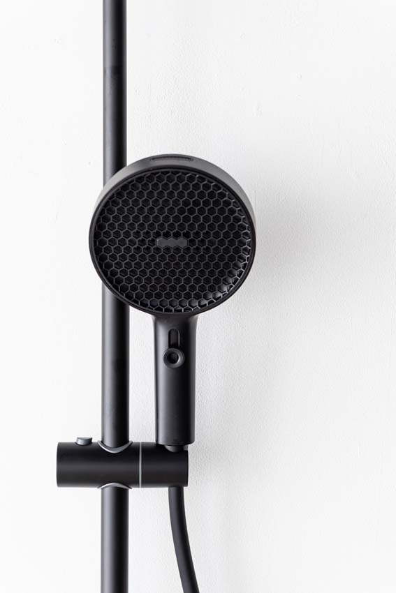 Doucheset Vivian thermostatisch mat zwart