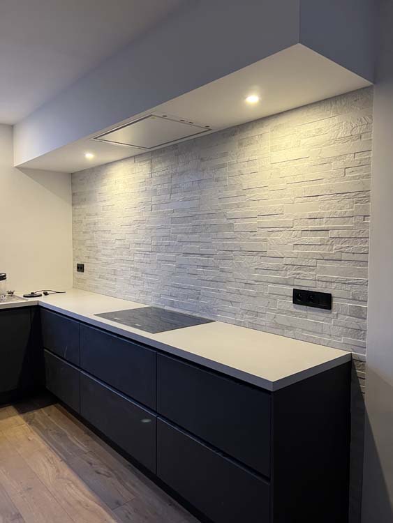 Wandtegel Prestige steenstrip wit 15x61cm