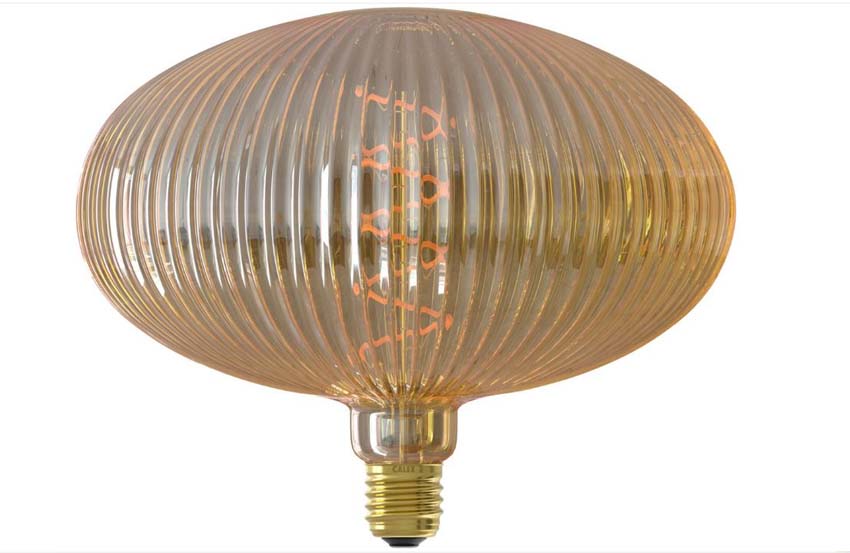 Ampoule LED ovale - E27 - Ambre - Ø22cm - Dimmable - 1x4 W - 190lm - 1800K - 1 pièce