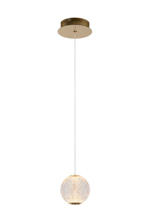 Lucide CINTRA - Hanglamp - Ø 14 cm - LED - 1x5,7W 2700K - Transparant