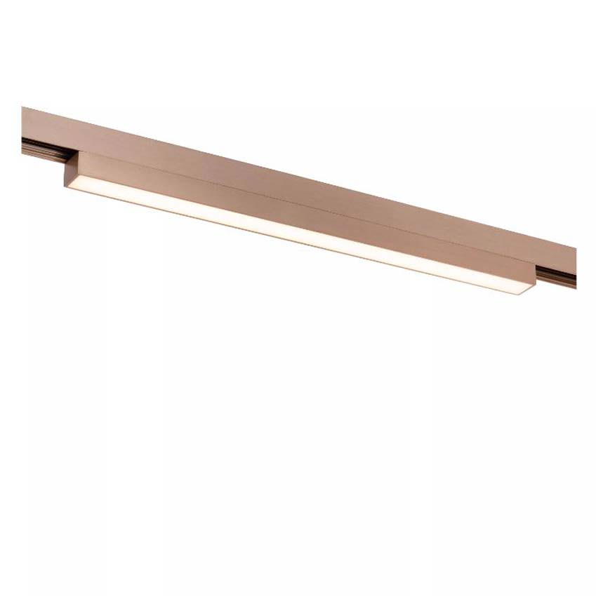Lucide Premium Linial Glyx Railspot - Système de rails monophasé / Éclairage rail intelligent - 48V - 1xLED Dimmable - Champagne