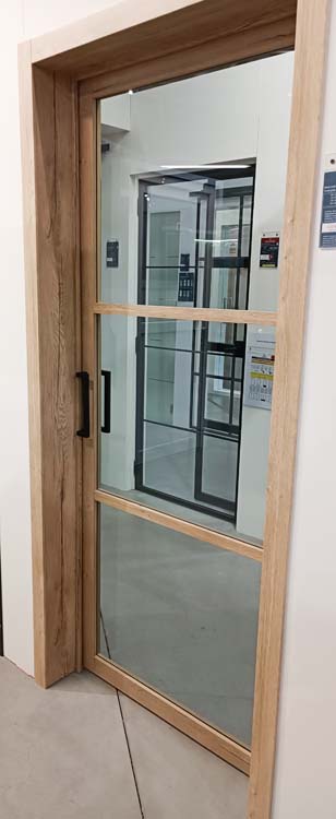 Complete deur pro steel look RW Oak 3R fumé 83x201.5cm Links
