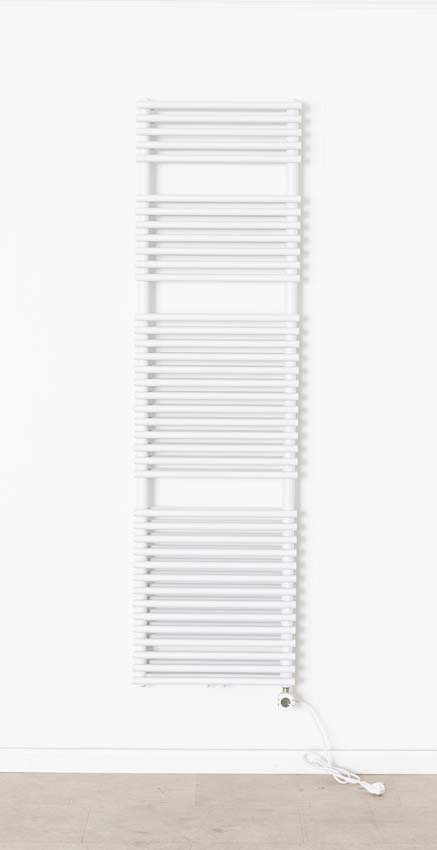 Radiateur sèche-serviettes Doby 180x50cm double blanc 1484W avec élément chauffant