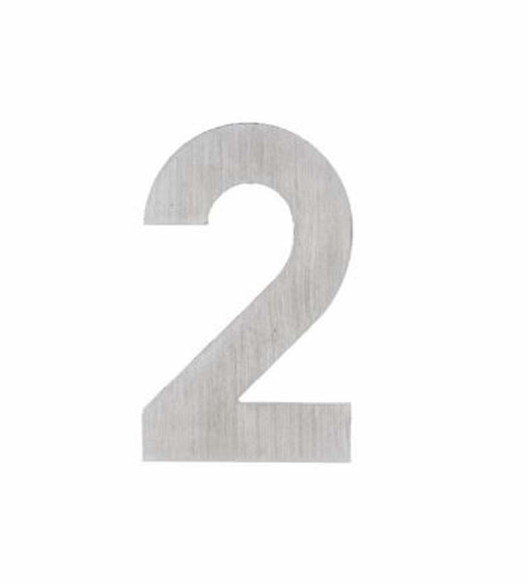 Numéro de maison pro 2 inox plus 5 cm autocollant