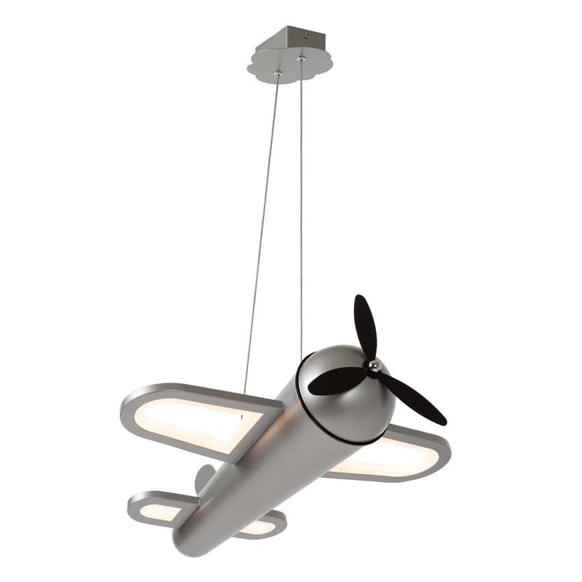 Lucide Fokker - Hanglamp kinderkamer - LED - 1x28W 2500K - Geel