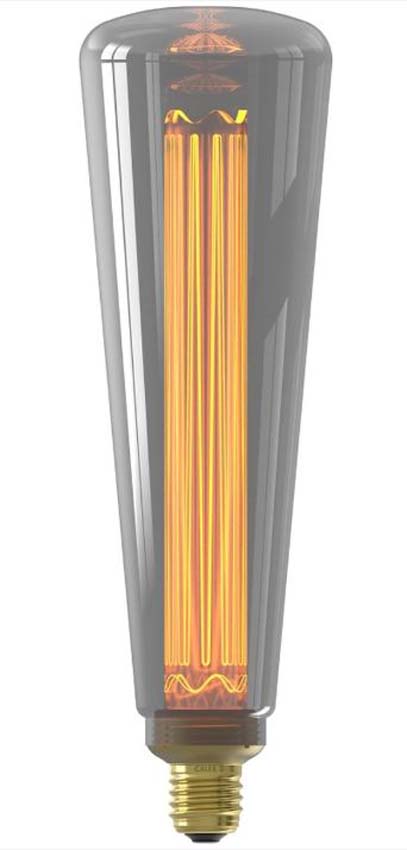 LED lamp - Titanium - Ø9,4x30,3cm - Dimbaar - E27 - 1x3,5W - 60lm - 2000K