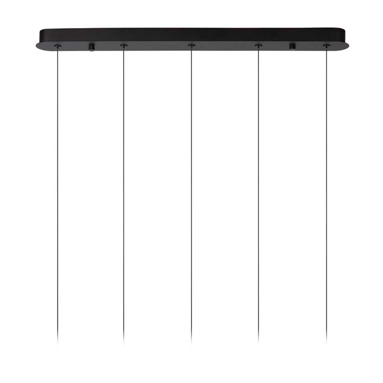 Hanglamp - zwart - 84cm - LED - 5x7,8W - 2700K