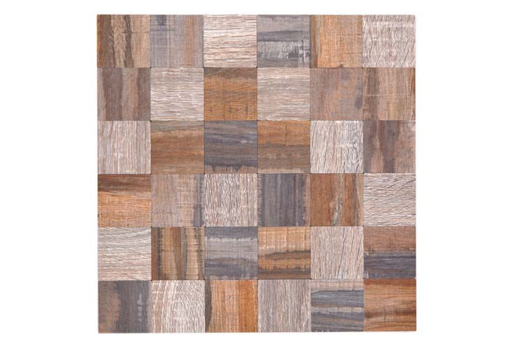 Mosaïque Mix aspect bois mat 30,5x30,5cm