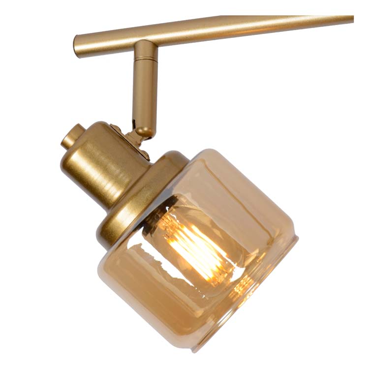 Lucide BJORN - Plafondspot - 4xE14 - Mat Goud / Messing