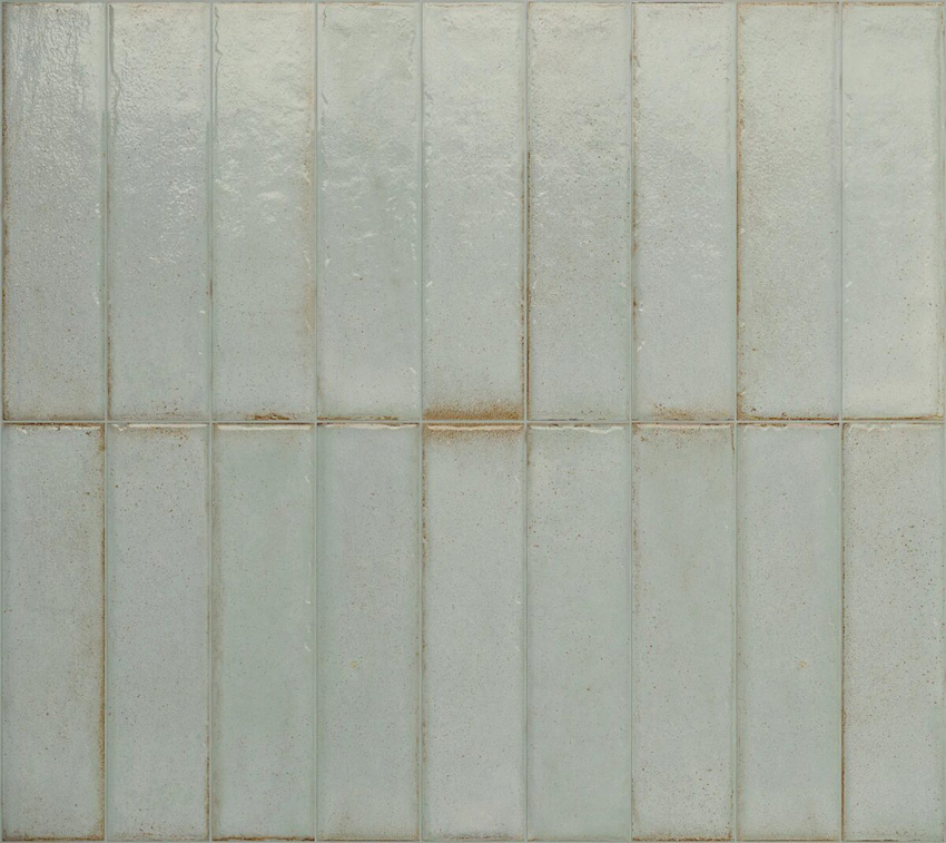 Wandtegel Tetris Breeze Luc glanzend grijsgroen 5x20cm