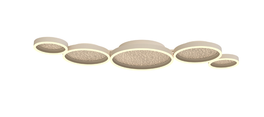 Plafondlamp - zand - 136x42cm - dimbaar - LED - 1x72W - 3000K