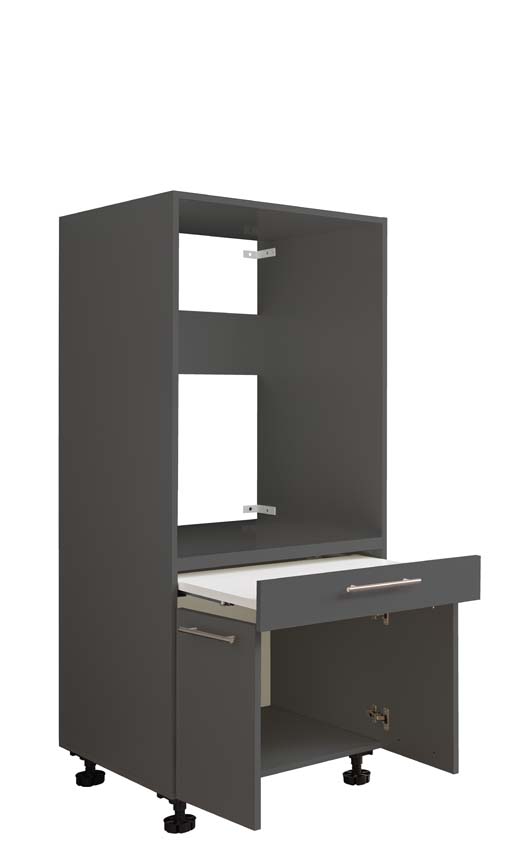 Wasmachine kast Decowash voor 1 toestel antraciet 67,5x67,5x162cm