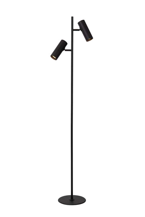 Lampadaire - noir - H140cm - 2xGU10 - 40W