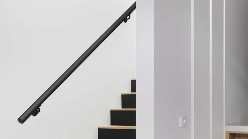 Handgreep Rena aluminium zwart 200cm