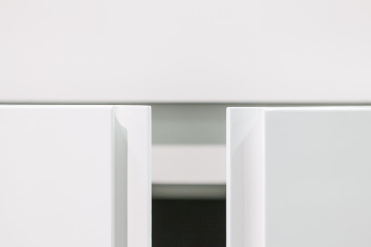 Toiletmeubel Ayko glanzend wit wastafel wit 60x50x22cm