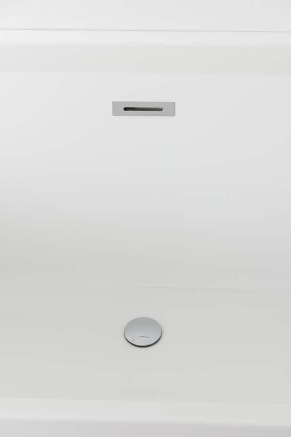 Half vrijstaand bad Hess glanzend wit 170x80cm