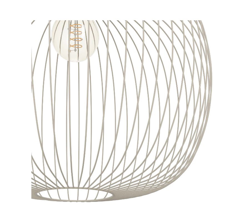 Hanglamp - zand - Ø45xH110cm - dimbaar - E27 - 1x40W - excl. lichtbron