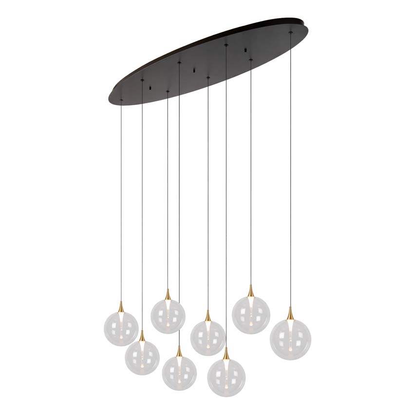 Lucide Premium Gisela - Hanglamp - Ø 140 cm - LED Dimb. - 8x3,9W 2700K - Transparant Lucide Premium Gisela - Hanglamp - Ø 140 cm - LED Dimb. - 8x3,9W 2700K - Transparant