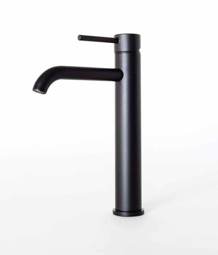 Robinet de lavabo Maddi noir mat surélevé