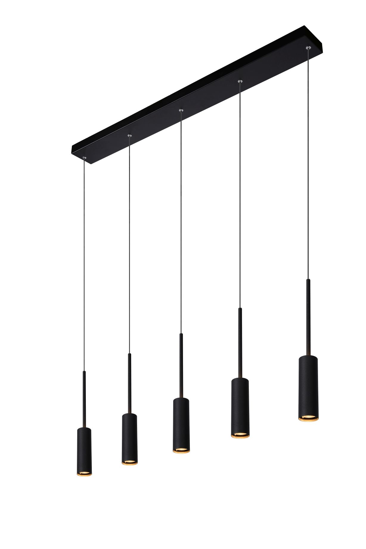 Hanglamp - zwart - LED - 5x7W - 2700K