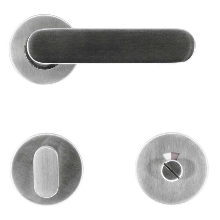 Deurkruk novara inox plus met WC-slot