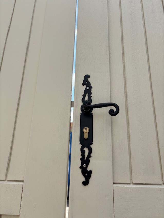 Dubbele poort Meranti gesloten 350x180cm