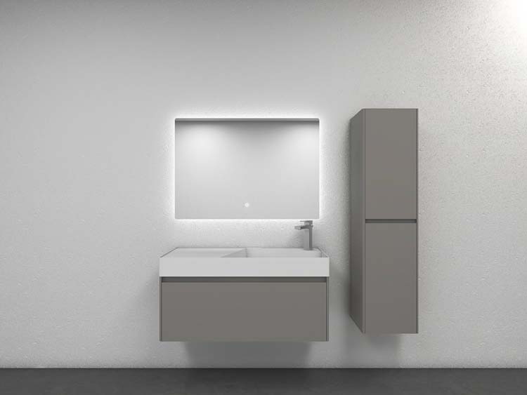 Badkamermeubel Willian 1000mm lichtgrijs wast mat