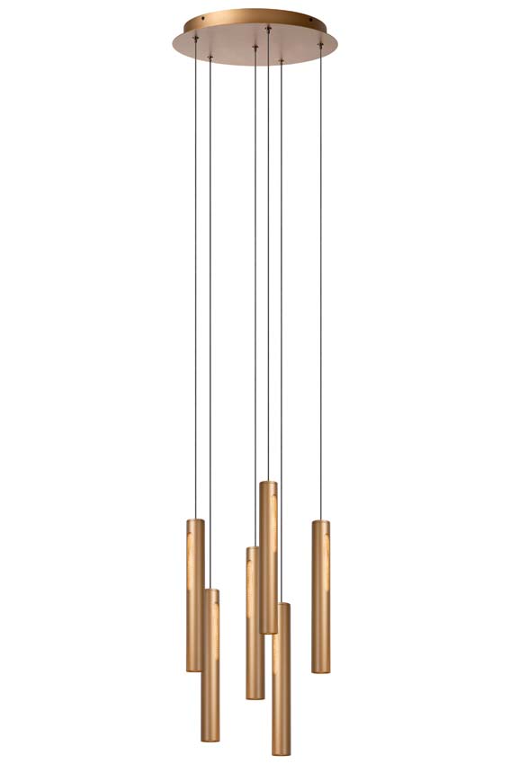 Lucide Premium Griffith - Hanglamp - Ø 38 cm - LED Dimb. - 6x7,6W 2700K/4000K - Brons Lucide Premium Griffith - Hanglamp - Ø 38 cm - LED Dimb. - 6x7,6W 2700K/4000K - Brons