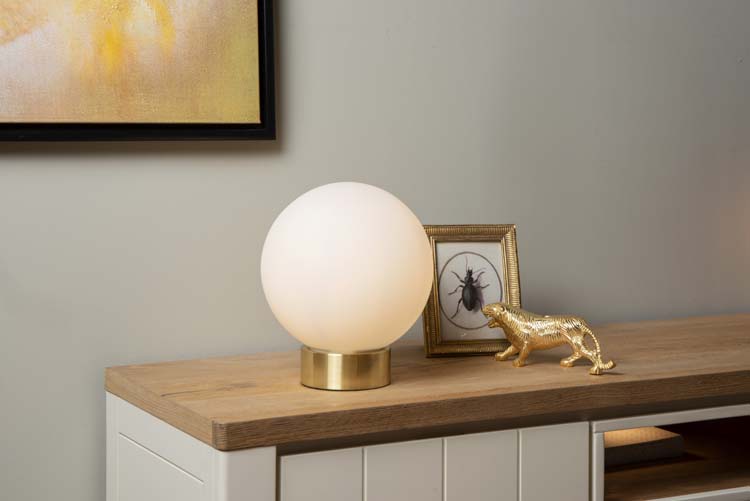 Lucide JORIT - Lampe de table - Ø 25 cm - 1xE27 - Opalin