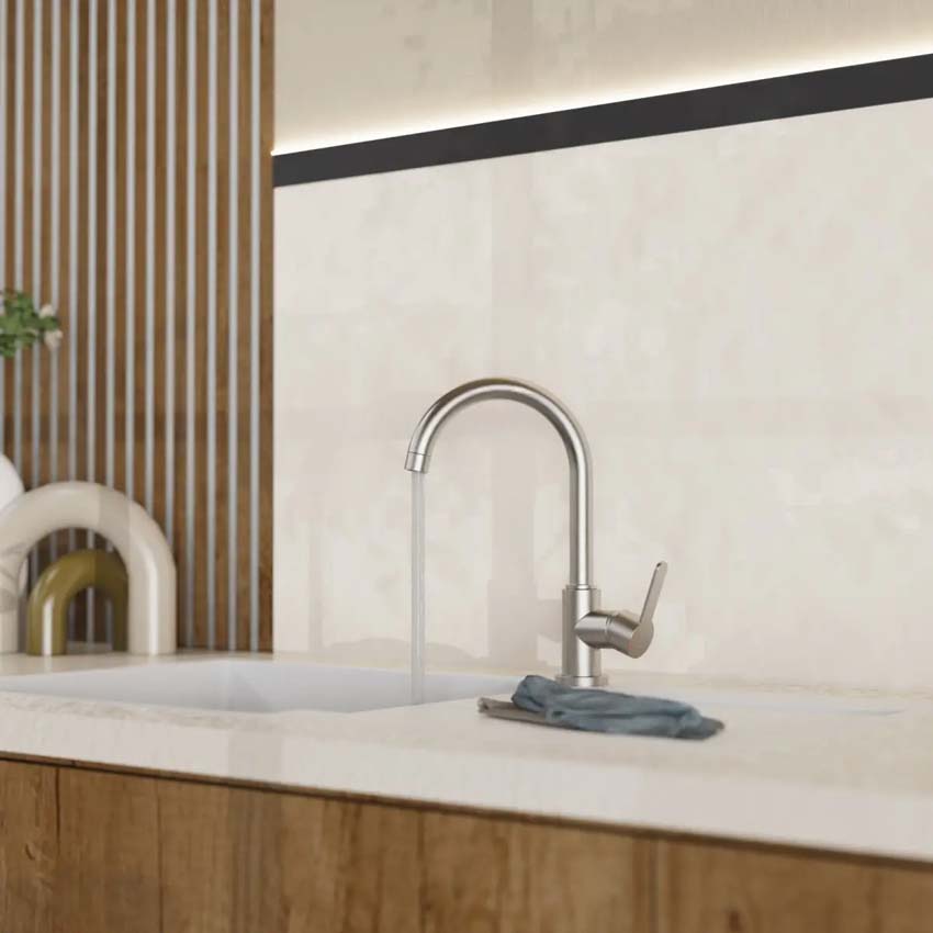 Robinet de cuisine Wasserwerk WK 5 aspect inox