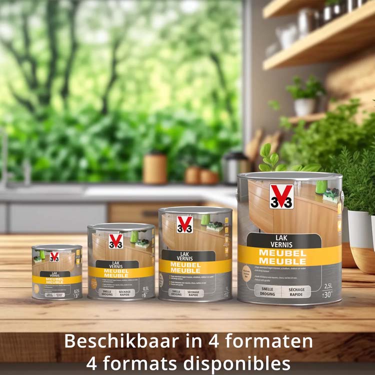 V33 meubellak transparant mat 1L