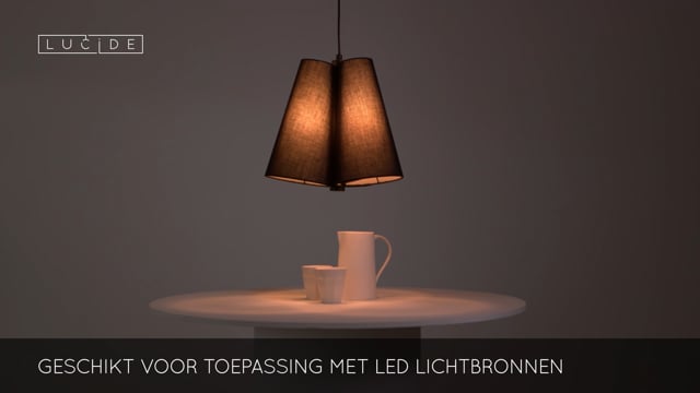 Lucide GREGORY - Hanglamp - Ø 34,3 cm - 3xE27 - Zwart Lucide GREGORY - Hanglamp - Ø 34,3 cm - 3xE27 - Zwart