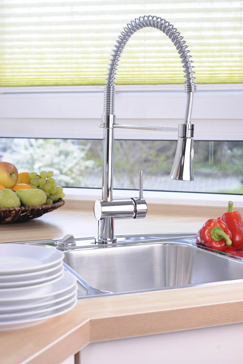 Robinet de cuisine Charlotte chrome spiraalveer