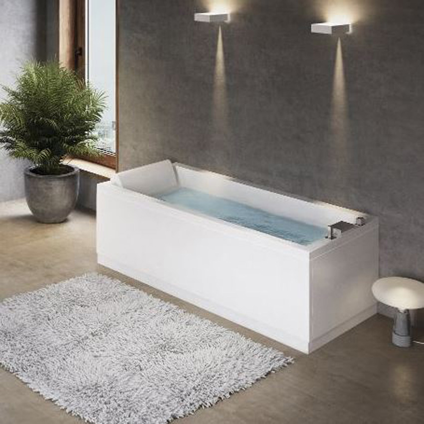 Inbouwbad Calos 2 glanzend wit 160x70cm