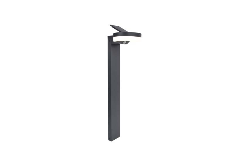 Lampadaire Astra Solar - gris - dimmable - 12W - 4000K - IP54 - avec détecteur de mouvement