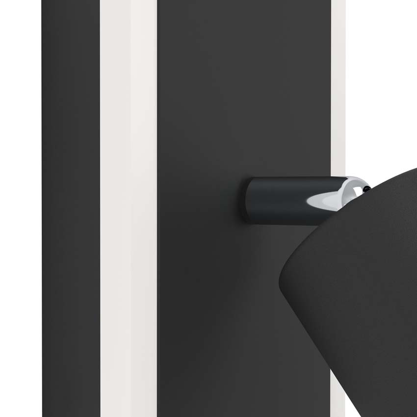 Applique murale - Noir - 18x14x10cm - Dimmable - LED - 1x7W - 3000K