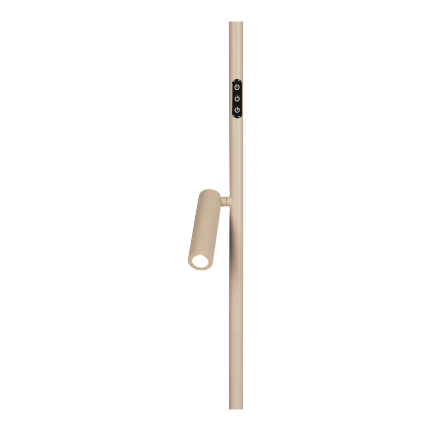 Lucide Essential Ortolan - Vloerlamp - LED dimbaar - CCT - 2700K/4000K - Taupe