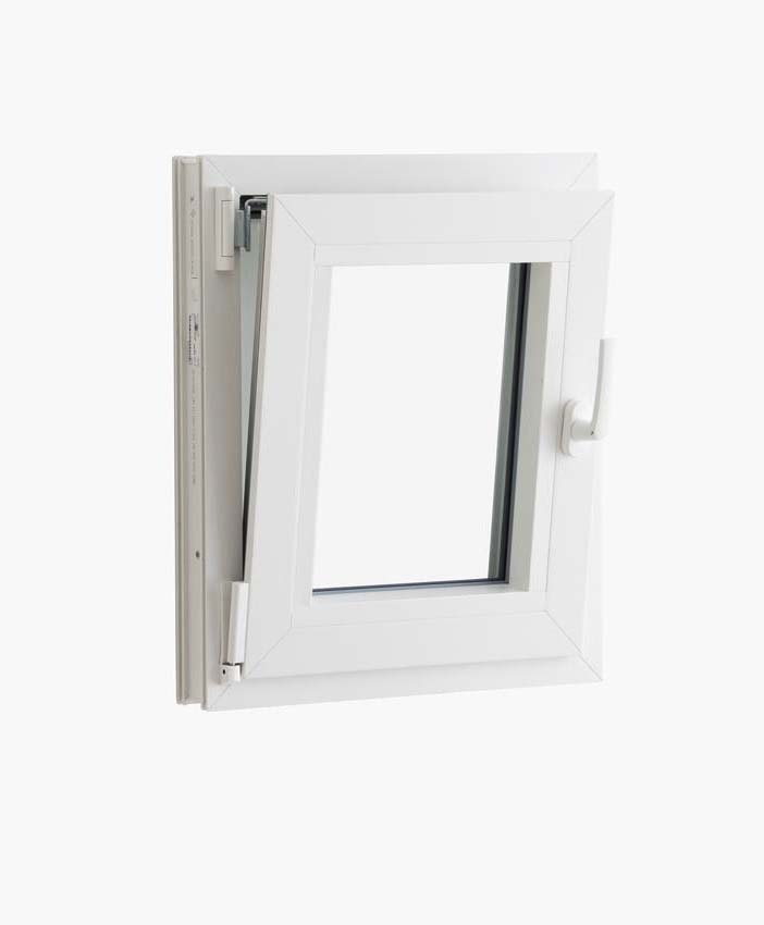 1-VL draaikiepraam pvc Deceuninck Elegant wit/wit B500xH600 mm L mat