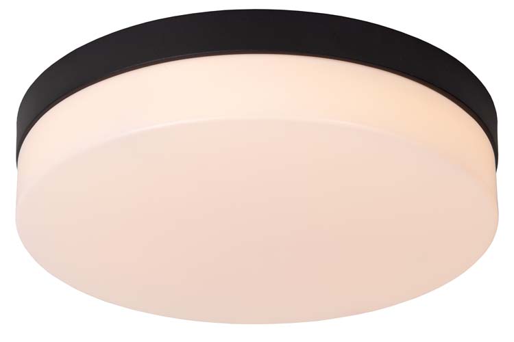 Plafondlamp badkamer - zwart - Ø28cm - LED - 18W - 2700K - IP44