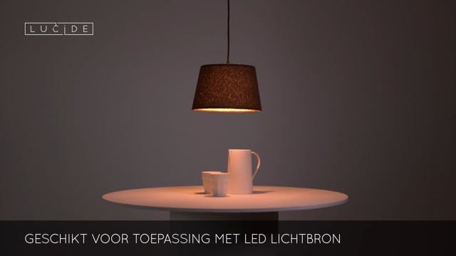 Lucide WOOLLY - Hanglamp - Ø 28 cm - 1xE27 - Groen Lucide WOOLLY - Hanglamp - Ø 28 cm - 1xE27 - Groen