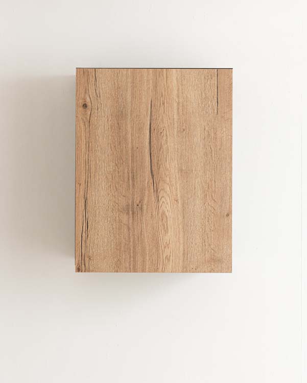 Armoire de cuisine Plenti armoire suspendue noire/aspect bois 60x78cm