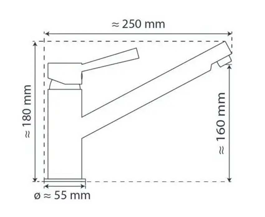 Robinet de cuisine Fay inox-look