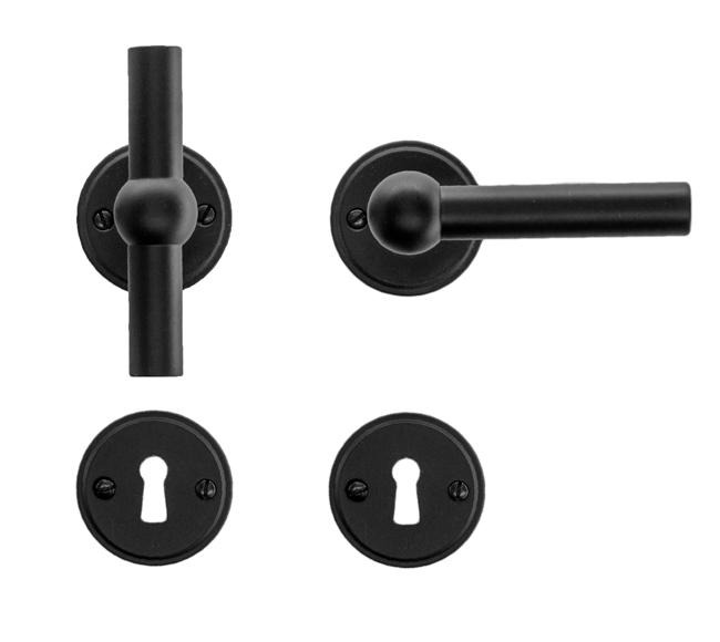 Poignée de porte pro noir Grado T+L