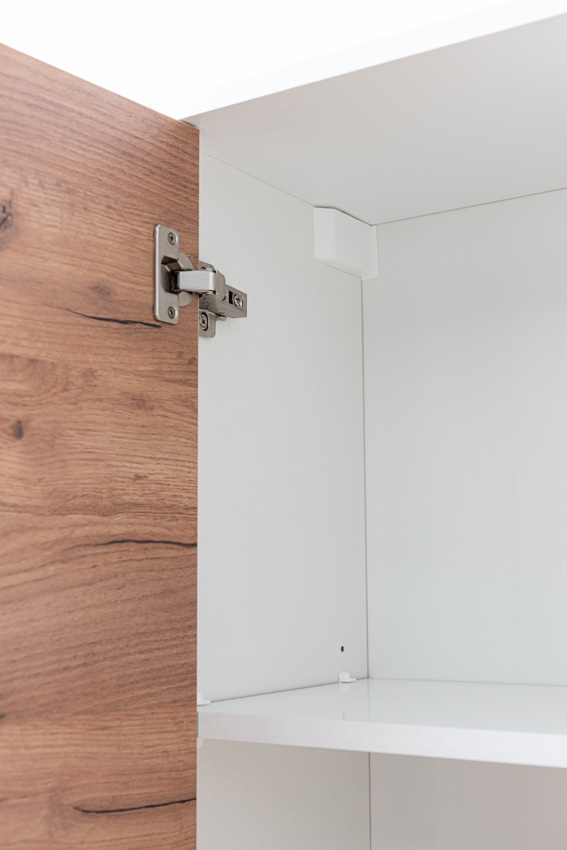 Kolomkast Treviso eik/wit hangend 160x35x30cm