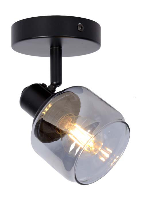 Plafonnier - noir - 10x14x16,5cm - dimmable - E14 - 40W
