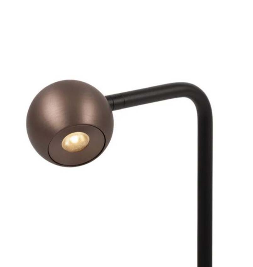 Lucide Premium MONTANA - Vloerlamp - H134cm - LED Dimb. - 1x6,3W 2700K - Koffie