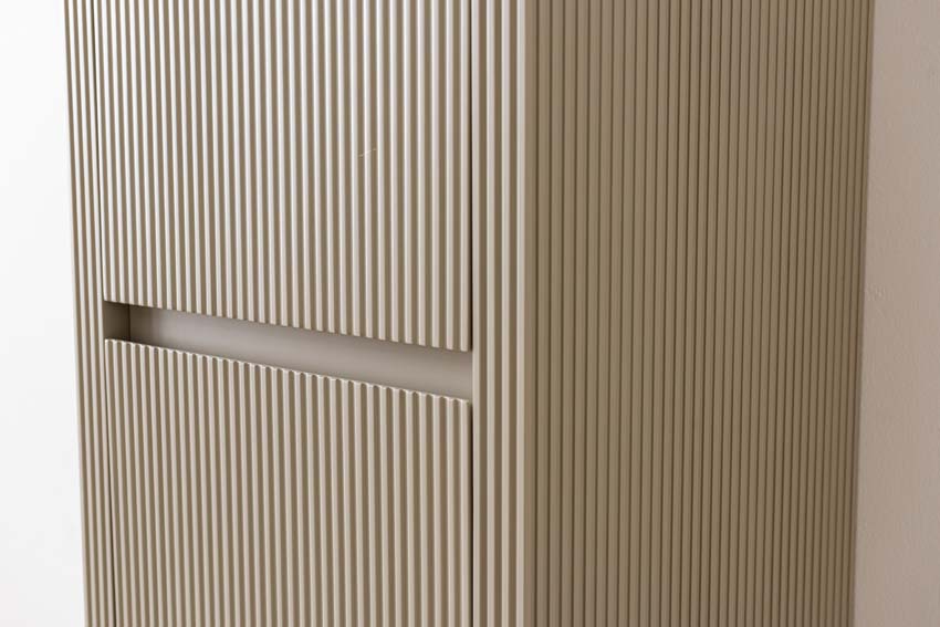 Armoire colonne Amelia gris fumé suspendue 170x40x35cm