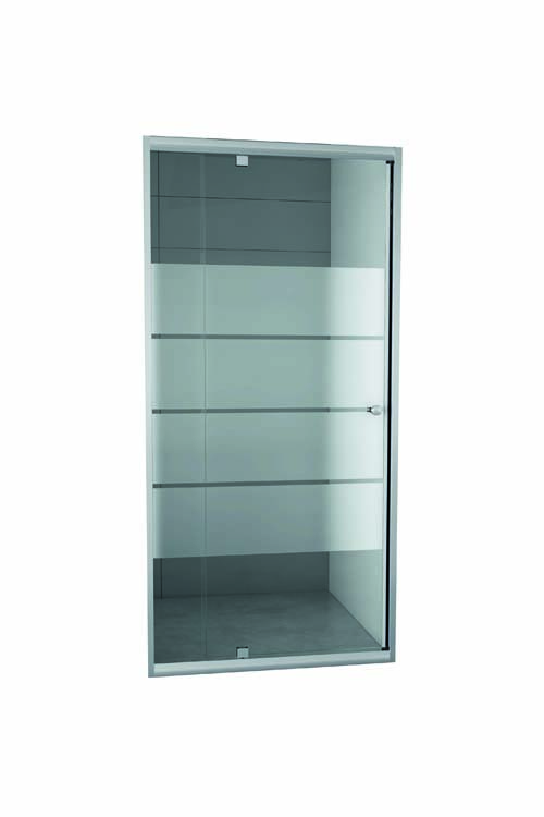 Porte pivotante Vanessa 107-122 x 190 cm chrome